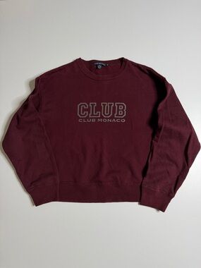 Vintage Club Monaco Crewneck Sweatshirt Mens XXL Burgundy Maroon